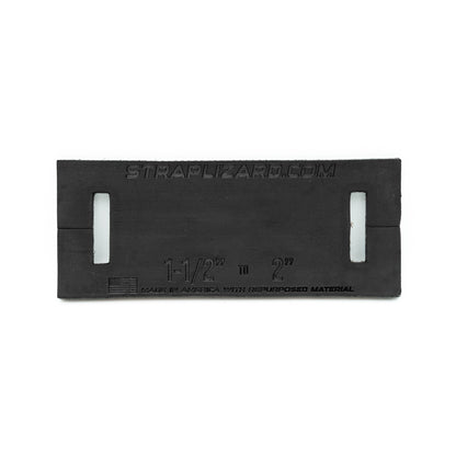 Black XL ratchet-strap abrasion protector with two slots